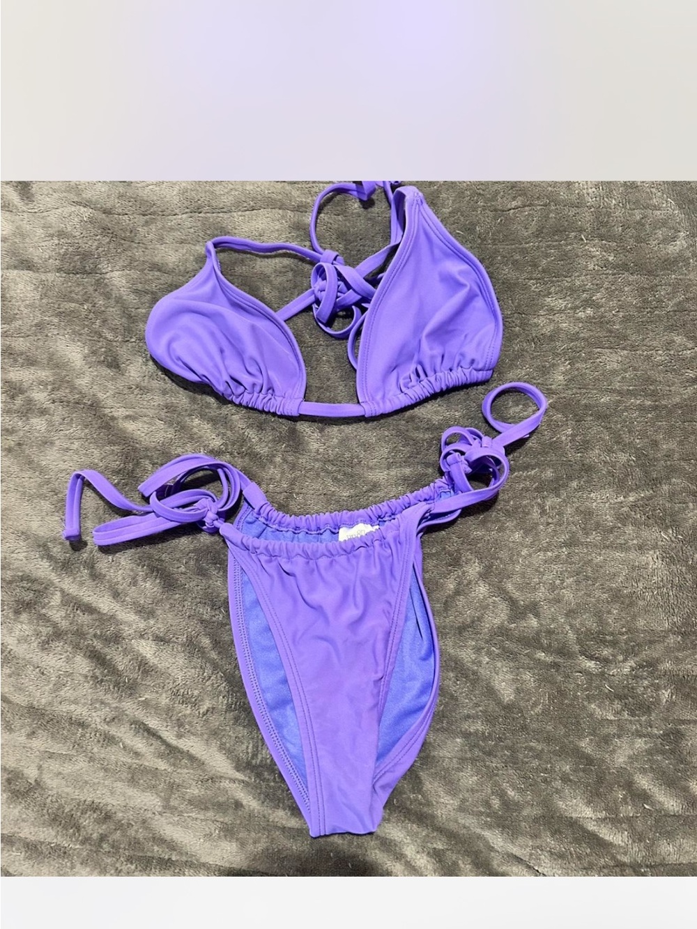 Purple String Tie Bikini Set from target